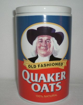 Quaker Oats Ceramic Cookie Jar 120th Anniversary 1877-1997 Limited Edition