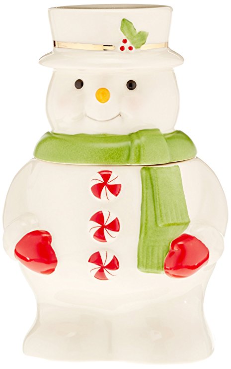 Lenox Peppermint Snowman Treat Jar
