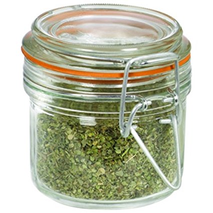 Anchor Hocking 7.4 Ounce Mini Heremes Jar with Clamp Top Lid, Set of 12
