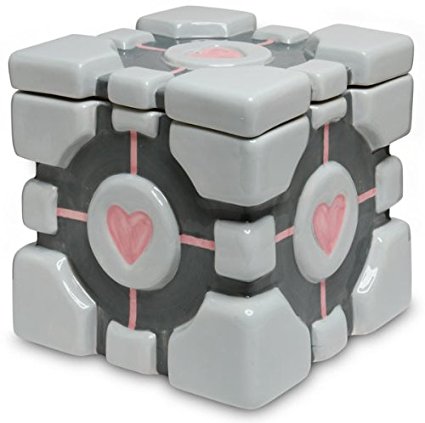 Portal 2 Weighted Companion Cube Cookie Jar