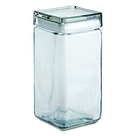 Anchor Hocking 2-Quart Stackable Jars with Glass Lids, Set of 4