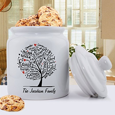Personalized Cookie Jar - Family Roots Cookie Jar