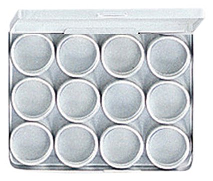 ToolUSA 12pc Aluminium Container/jar Set With Clear Plastic Lid In A Aluminium Case - 1.25