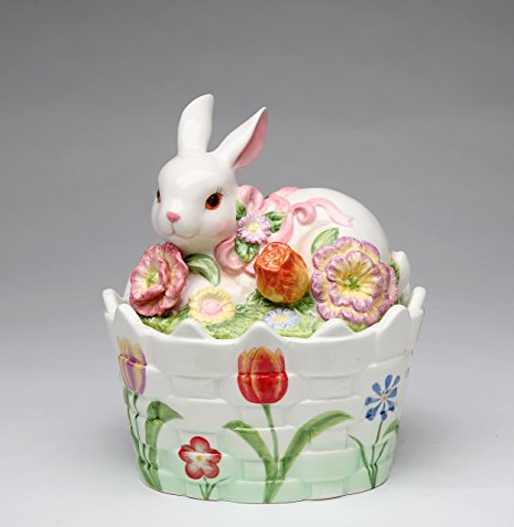 Cosmos Gifts 10444 Ceramic Bunny Candy Box
